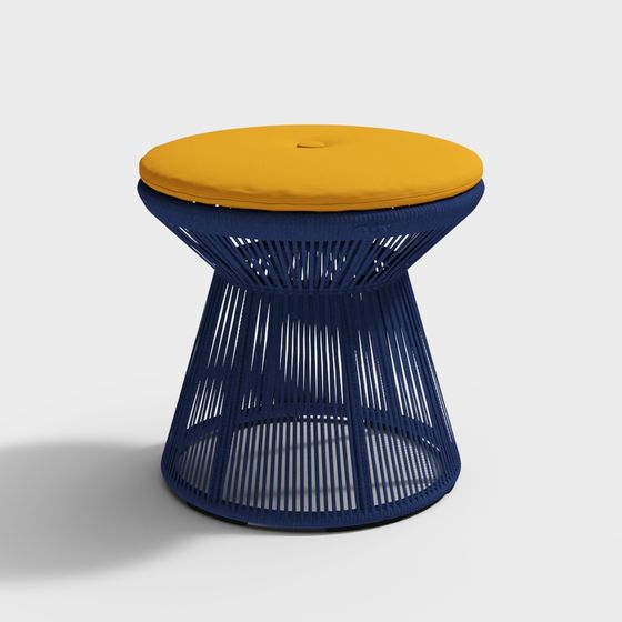 Wireframe Stool 3D model for Modern Spaces