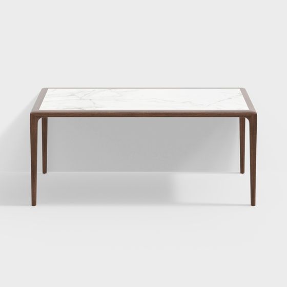 Elegant Marble Dining Table 3D model for Modern Spaces