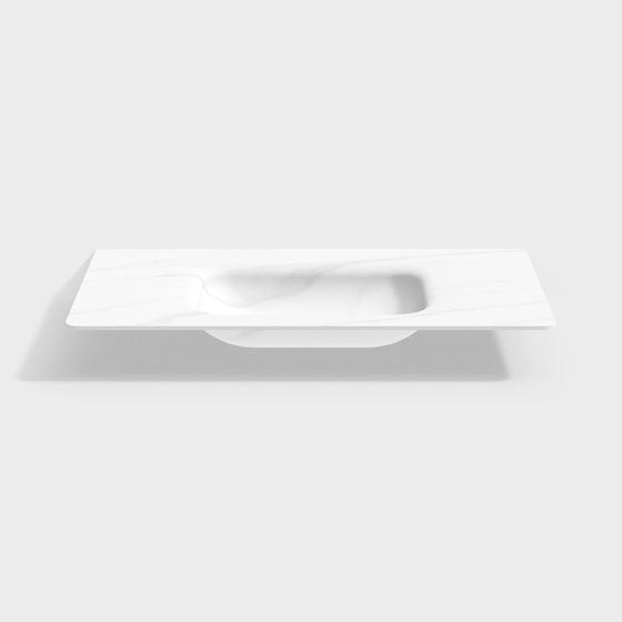 Stylish Marble Sink 3D model for Modern Spaces