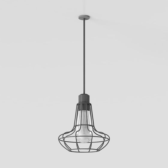 Stylish Industrial Pendant Light 3D model