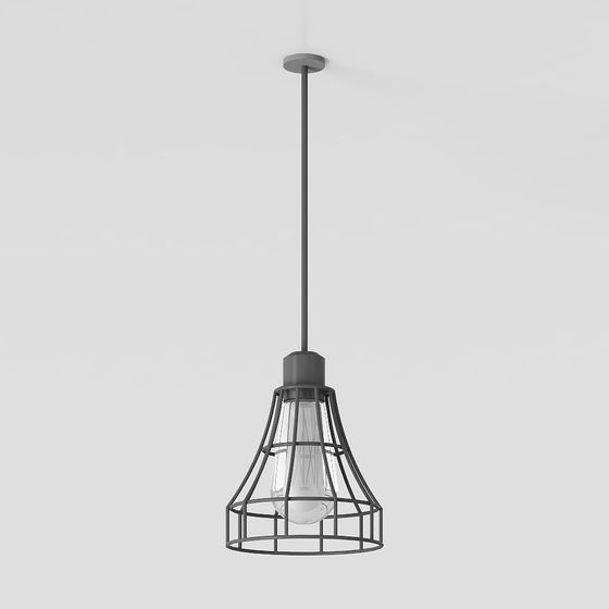 Stylish Low-Poly Industrial Lamp 3D model for Creative Projects