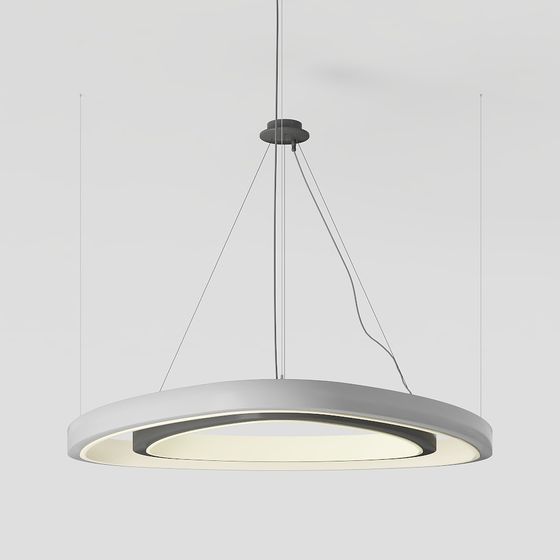 Elegant Circular Pendant Light 3D model