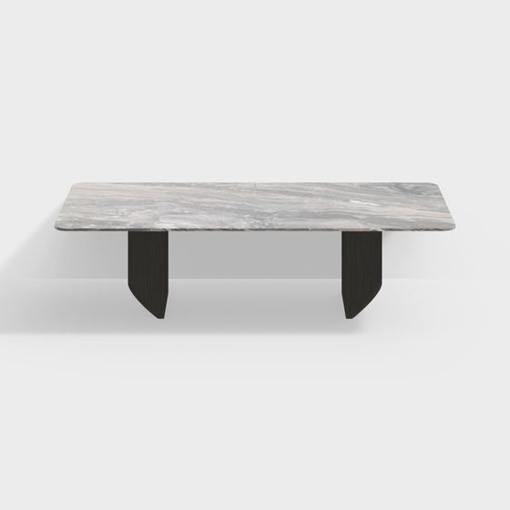 Black X003 Long Table 3D Model for Stylish Dining