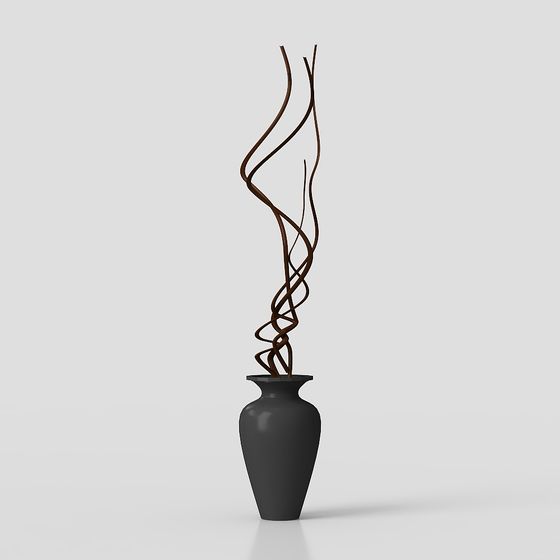 Spiral Art Vase 3D model for Creative Projects
