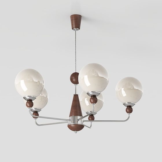 Elegant Polygonal Chandelier 3D model for Modern Spaces