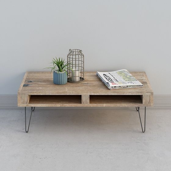 Retro Industrial Coffee Table 3D model