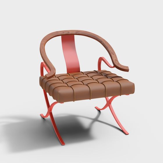 Unique Retro-Modern Chair 3D model