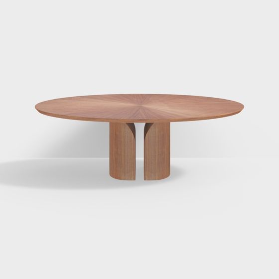 Starburst Round Table 3D model for Modern Interiors