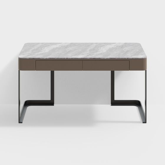 Stylish Marble Office Desk 3D model for Modern Spaces