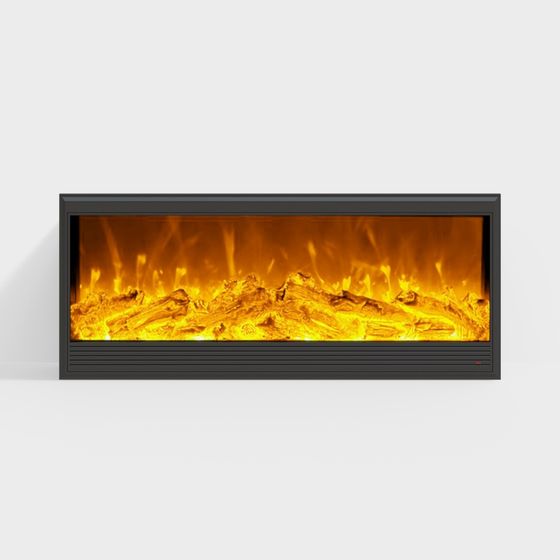 Low Poly 3D Fireplace Model for Cozy Interiors