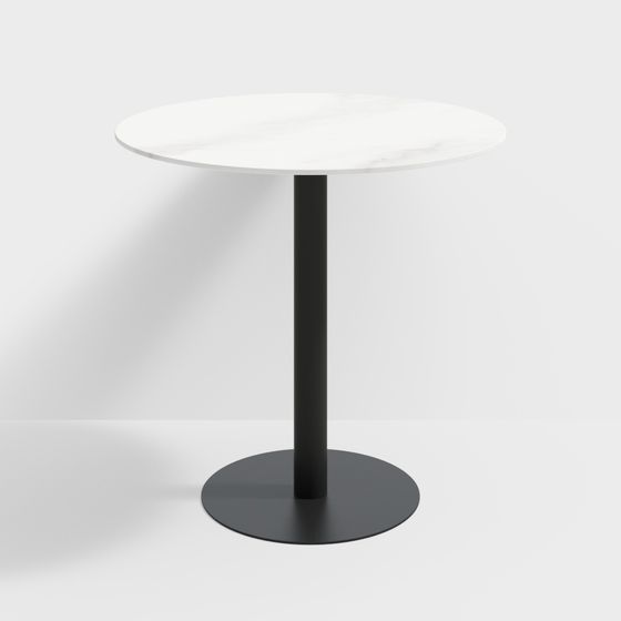Modern Low-Poly Round Table 3D model