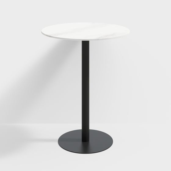 Modern Minimalist Round Table 3D model