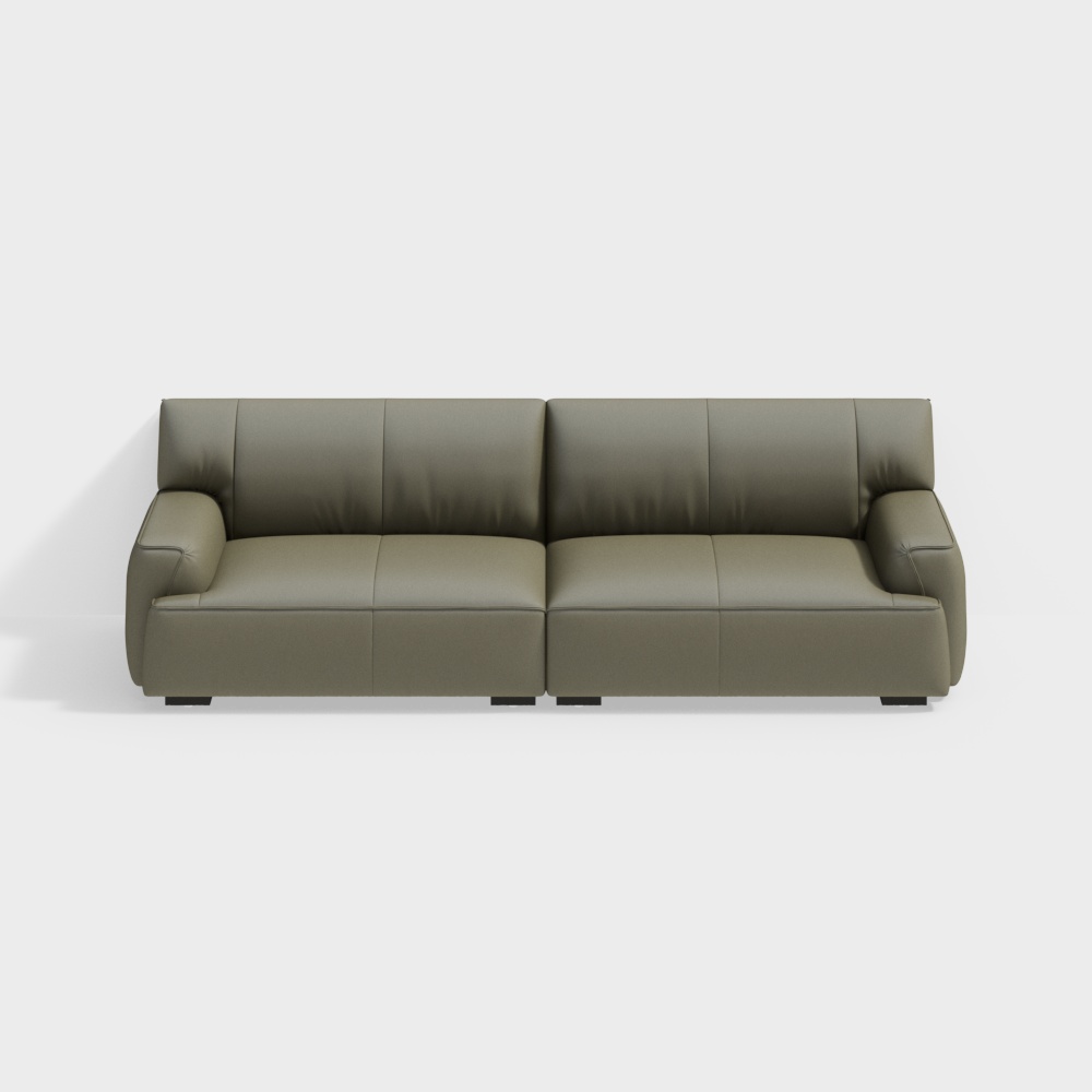 T39-leather minimalist sofa