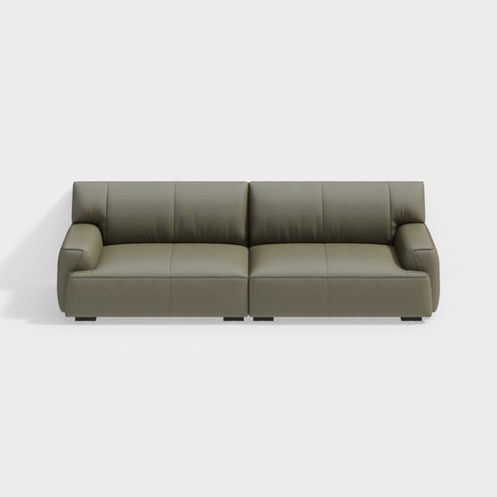 T39-leather minimalist sofa
