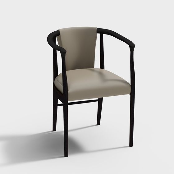Elegant Armchair 3D model for Modern Interiors