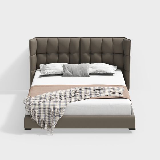 Urban Comfort Bed 3D Model for Modern Spaces