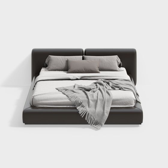 Modern Minimalist 3D Bed Model
