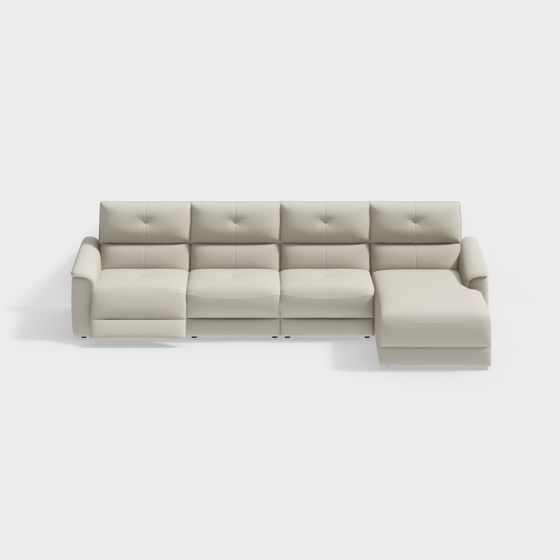Urban Comfort Low-Poly Sofa 3D model