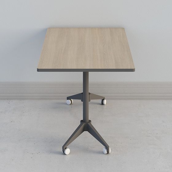 Elegant Mobile Office Desk 3D model for Virtual Spaces