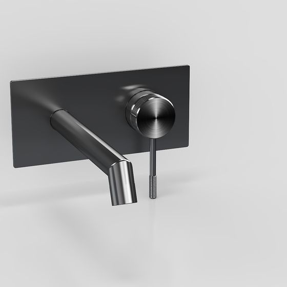 Gray Concealed Countertop Faucet 3D Model