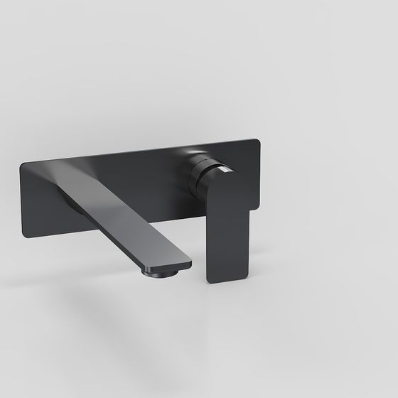R&T Concealed Countertop Faucet 3D Model in Black Finish