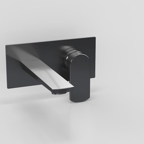 Hidden Sink Faucet 3D Model in Gun Grey Finish
