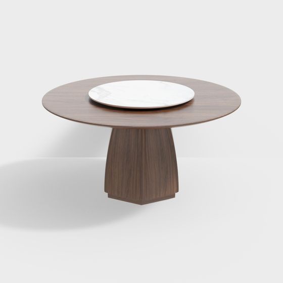Chic Round Table 3D model for Contemporary Spaces