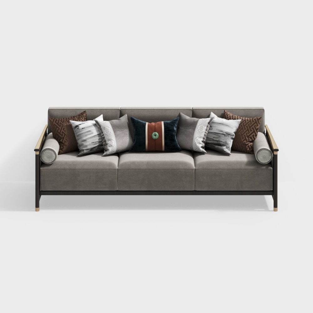 New Chinese-Style Multi-Person Sofa 2656524