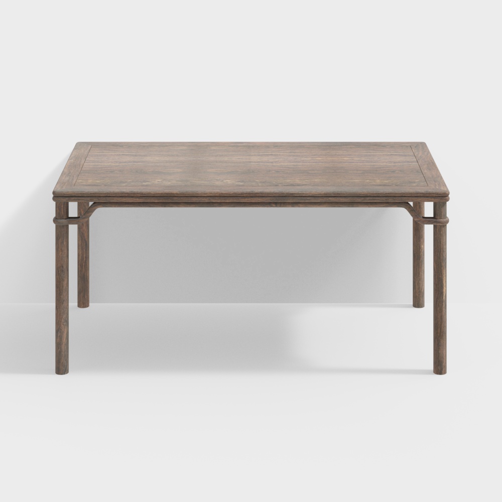 Vintage Wooden Table 3D model