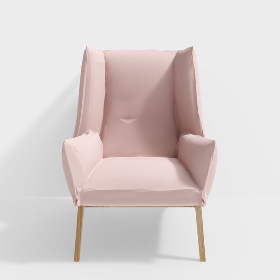 Elegant Wing Chair 3D model for Modern Interiors