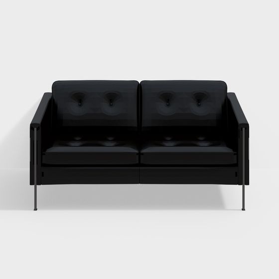 Urban Elegance Low-Poly Sofa 3D model