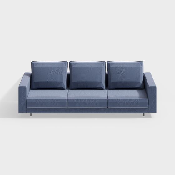 Contemporary Low-Polygon Sofa 3D model