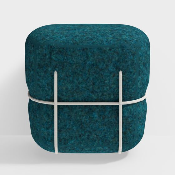 Elegant Low Polygon Round Stool 3D model for Modern Spaces