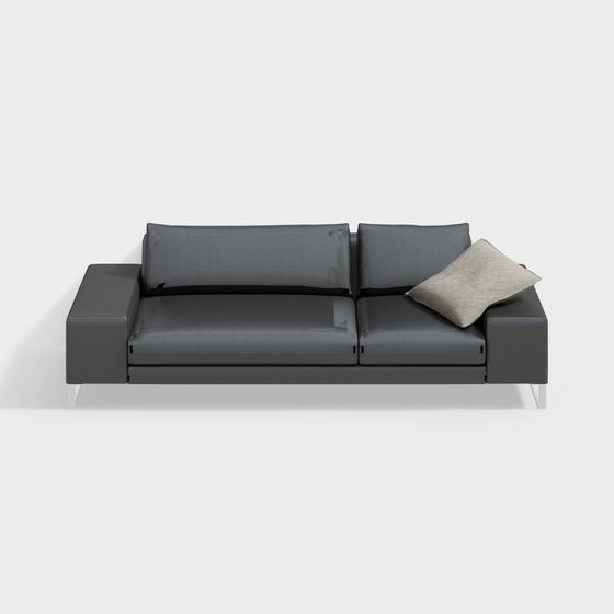 Elegant Low-Polygon Sofa 3D model for Stylish Spaces