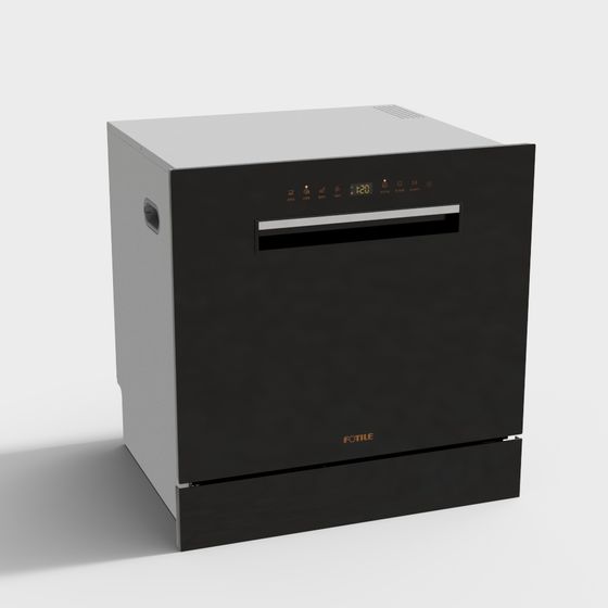 Fangtai Built-In Dishwasher 3D Model in Black