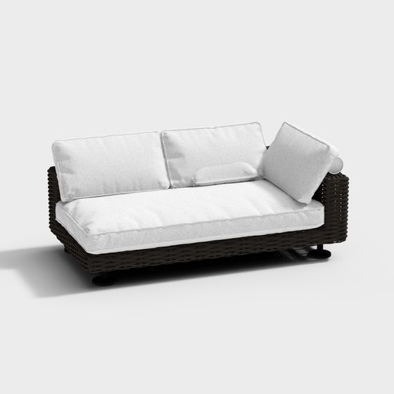 Stylish Low Poly Sofa 3D Model for Modern Interiors