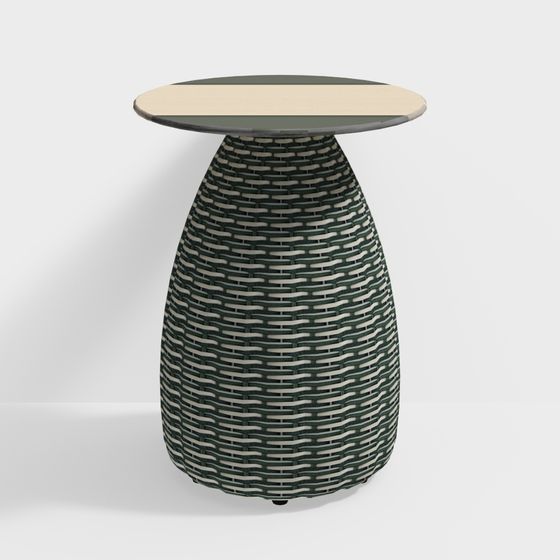 Stylish Woven Art Side Table 3D model