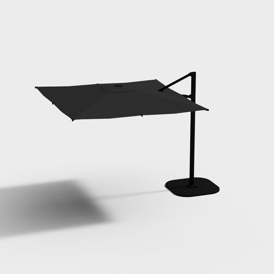 Elegant Cantilever Umbrella 3D model