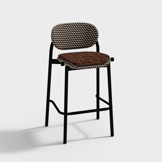 Stylish 3D Bar Stool Model for Modern Interiors