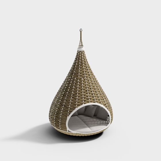 Unique Hanging Basket Chair 3D model