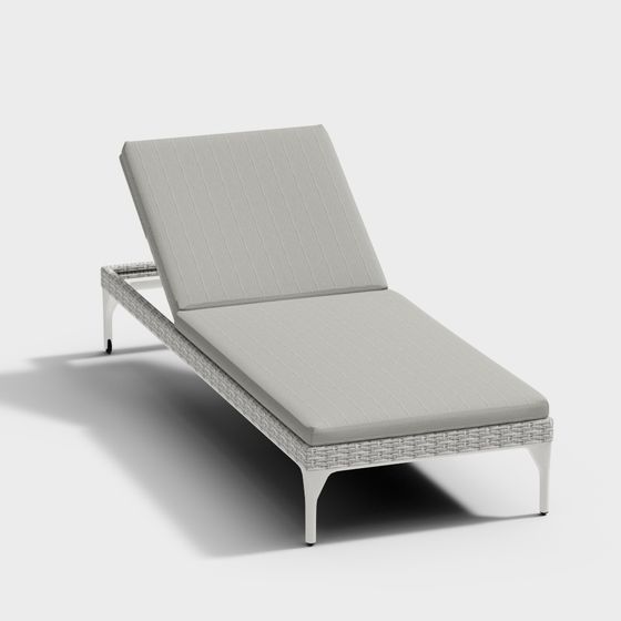 Mediterranean-Inspired Relaxed Lounge Chair 3D model