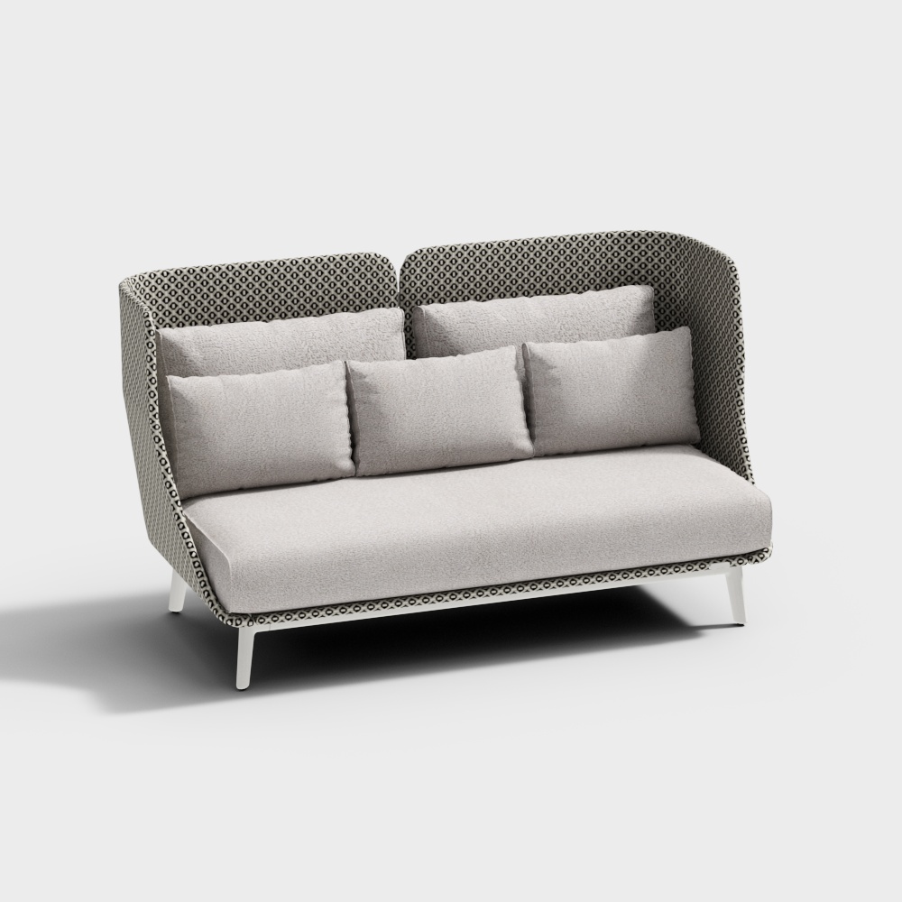 Sillón de 3 plazas DEDON MBARQ con respaldo alto