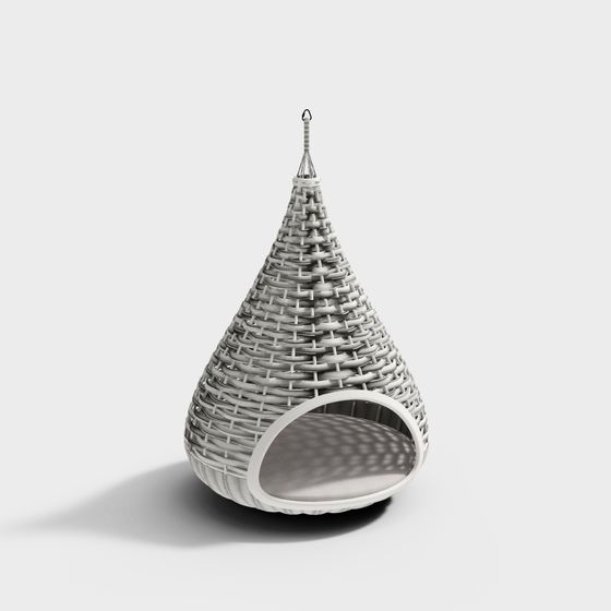 Elegant Low-Poly Swing Chair 3D model