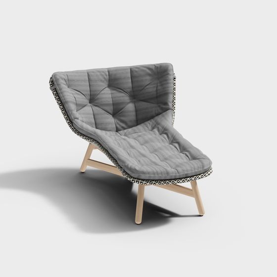 Cozy Lounge Chair 3D model for Modern Spaces