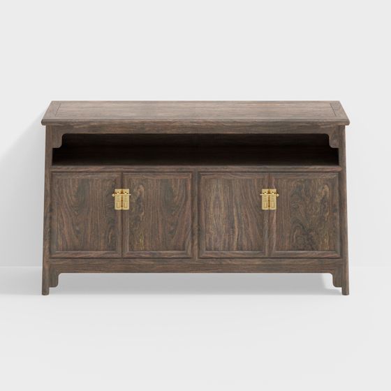 Elegant Chinese Storage Cabinet 3D model