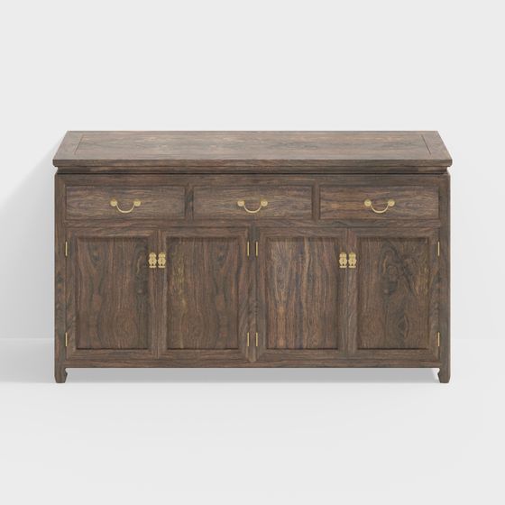 Vintage Style Storage Cabinet 3D model