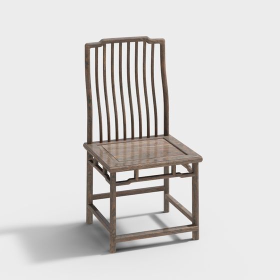 Traditional Chinese Chair 3D model with Eastern Aesthetics
