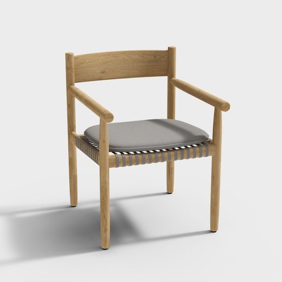 Stylish Woven Chair 3D model for Modern Interiors