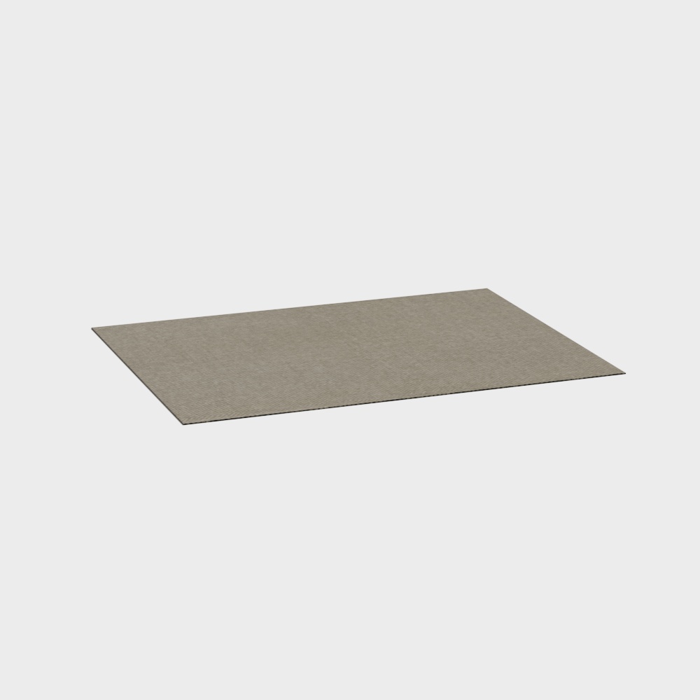 Minimalist Gray Rectangular Carpet 3D model