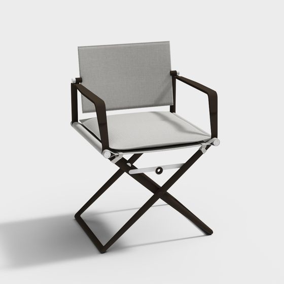 Elegant Minimalist Director Chair 3D model